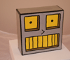 PopFuzz The Robot "Robot Head" 6"X6" original painting by S.L. Powers