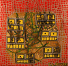 PopFuzz The Robot "Computer Virus" 12"X12" original painting by S.L. Powers
