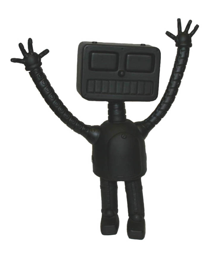 PopFuzz The Robot 8" Limited Edition DIY Black Vinyl Figure
