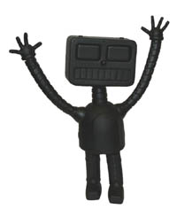 PopFuzz The Robot 8" Limited Edition DIY Black Vinyl Figure