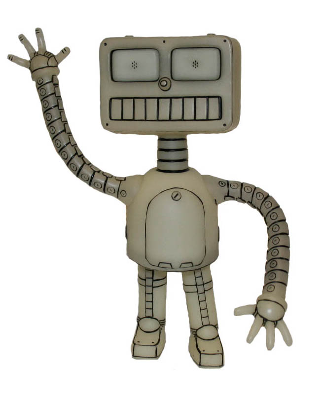 PopFuzz The Robot 8" Limited Edition Glow In The Dark Vinyl Figure