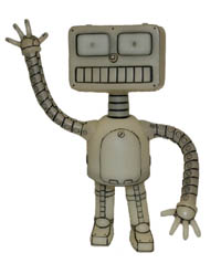 PopFuzz The Robot 8" Limited Edition Glow In The Dark Vinyl Figure