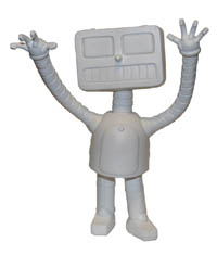 PopFuzz The Robot 8" Limited Edition DIY White Vinyl Figure